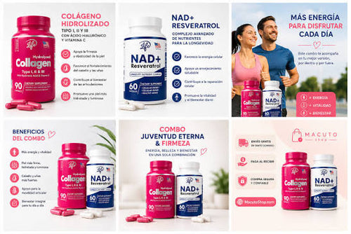 Combo Juventud Eterna & Firmeza (colageno+Nad resveratrol)