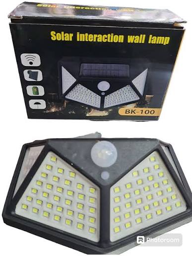 LAMPARA SOLAR IMPERMEABLE CON SENSOR (100 UND X CAJA) BK-100